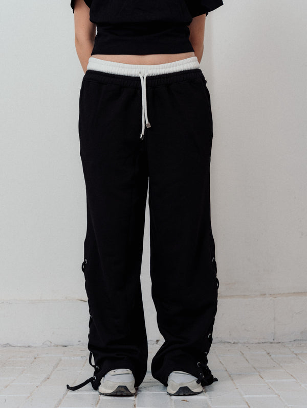 Pulse Lace-Up Pants – Black