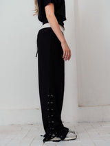Pulse Lace-Up Pants – Black